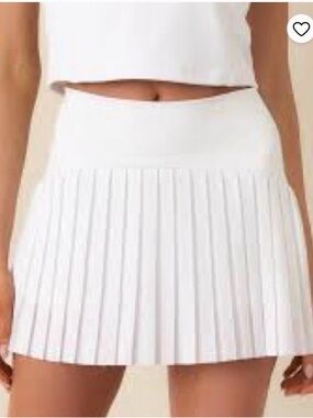 Stretch the rules athletica White Pleated Mini Skirt